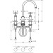 Hansgrohe AXOR Montreux 3-Loch-Waschtischarmatur 180 mit Ablaufgarnitur, nickel gebürstet 16513820