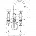 Hansgrohe AXOR Montreux 3-Loch-Waschtischarmatur 180 mit Ablaufgarnitur, nickel gebürstet 16513820