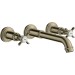 Hansgrohe AXOR Montreux 3-Loch Waschtischarmatur für Wandmontage Ausladung: 225 mm, nickel gebürstet 16532820