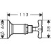 Hansgrohe AXOR Montreux Absperrventil DN15/DN20 Unterputz, nickel gebürstet 16871820