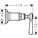 Hansgrohe AXOR Montreux Absperrventil mit Hebelgriff, Unterputz, nickel gebürstet 16872820