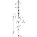 Hansgrohe AXOR Montreux Einhebel-Waschtischmischer 100 mit Ablaufgarnitur, nickel gebürstet 16515820