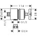 Hansgrohe AXOR Montreux FixFit Stop Wandabsperrventil DN15 mit Kreuzgriff, nickel gebürstet 16882820