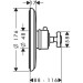 Hansgrohe AXOR Montreux Highflow Thermostat Unterputz Fertigset, nickel gebürstet 16815820