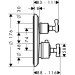 Hansgrohe AXOR Montreux Thermostatbatterie Unterputz mit Ab-/Umstellventil, polished nickel 16820820