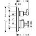 Hansgrohe AXOR Montreux Thermostatbatterie Unterputz mit Ab-/Umstellventil, polished nickel 16820820