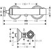 Hansgrohe AXOR Montreux Thermostatmischer Aufputz DN15 mit Kreuzgriff für Brause, nickel gebürstet 16261820