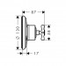 Hansgrohe AXOR Montreux Trio/Quattro Absperr- und Umstellventil DN20, nickel gebürstet 16830820