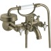 Hansgrohe AXOR Montreux Zweigriff Wannenarmatur Aufputz, nickel gebürstet 16540820