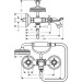 Hansgrohe AXOR Montreux Zweigriff Wannenarmatur Aufputz, nickel gebürstet 16540820