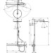 Hansgrohe AXOR Showers Showerpipe 800, nickel gebürstet 27984820