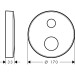 Hansgrohe AXOR Verlängerungsrosette, 2-Loch mit Pfeil-Markierung nickel gebürstet 14963820