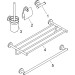 Hansgrohe Bad Accessoire 5-teiliges Set Logis Universal chrom