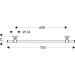 Hansgrohe Badetuchhalter Axor Montreux 600mm, nickel gebürstet 42060820