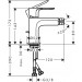 Hansgrohe Bidetmischer Rebris E mit Metall Zugstangen-Ablaufgarnitur MSW