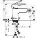 Hansgrohe Bidetmischer Talis E chrom mit Push-Open Ablaufgarnitur