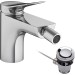 Hansgrohe Bidetmischer Vivenis mit Zugstangen-Ablaufgarnitur chrom
