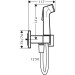 Hansgrohe Bidette E WW Schl.1250mm/Port MSW   