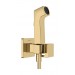 Hansgrohe Bidette Handbrause 1jet E EcoSmart für Kaltwasser mit Brausehalter und Brauseschlauch 125 cm Polished Gold Optic
