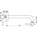 Hansgrohe Brausearm DN15 241mm Ausladung  90 Grad chrom ohne Kugelgelenk