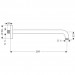 Hansgrohe Brausearm DN15 389mm Ausladung 90 Grad chrom ohne Kugelgelenk