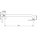 Hansgrohe Brausearm DN15 389mm Ausladung 90 Grad mattschwarz ohne Kugelgelenk