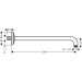 Hansgrohe Brausearm DN15 389mm Ausladung Axor 90 Grad chrom ohne Kugelgelenk