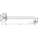 Hansgrohe Brausearm DN15 389mm Ausladung Axor 90 Grad chrom ohne Kugelgelenk