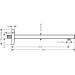 Hansgrohe Brausearm Square 389 mm chrom 