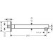 Hansgrohe Brausearm Vernis Blend DN15 240mm Ausladung 90 Grad mattschwarz