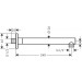 Hansgrohe Brausearm Vernis Shape DN15 240mm Ausladung 90 Grad mattschwarz