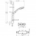 Hansgrohe Brausenkombi Croma 100 Multi/Ecostat Comfort und Brausenstange Unica'C 650mm