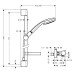 HG Brausenkombi Croma 100 Vario EcoSmart /Ecostat Comfort und Unica'C 900mm