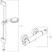 Hansgrohe Brausenkombi Crometta Vario/ Ecostat 1001 CL/Unica 650mm weiss/chrom