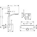 Hansgrohe Brausenkombi Raindance Select 150/ Therm.Brause AP Ecostat Select U'650mm