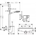 Hansgrohe Brausenkombi Raindance Select E 120/ Therm.Brause AP Ecostat Sel.U'650mm chr.
