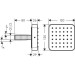 Hansgrohe Brausenmodul Unterputz Axor Citterio E 120x120mm chrom