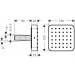 Hansgrohe Brausenmodul Unterputz Axor Citterio E 120x120mm chrom