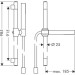 Hansgrohe Brausenset Axor Starck 900mm chrom mit Schlauch 1600mm und Handbrause 1jet