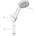 Hansgrohe Brausenset Croma 100 1jet/Porter S  chrom mit Brausenschlauch 1600mm