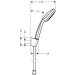 Hansgrohe Brausenset Croma 100 1jet/Porter S  chrom mit Brausenschlauch 1600mm