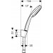 Hansgrohe Brausenset Croma 100 Multi/Porter S chrom mit Brausenschlauch 1250mm