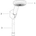 Hansgrohe Brausenset Croma 100 Multi/Porter S  chrom mit Brausenschlauch 1600mm