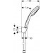 Hansgrohe Brausenset Croma 100 Vario/Porter chrom mit Brausenschlauch 1600mm