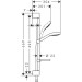 Hansgrohe Brausenset Croma Select E Vario/ Unica 650mm weiss/chrom mit Seifenschale