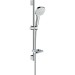 Hansgrohe Brausenset Croma Select E Vario/ Unica 650mm weiss/chrom mit Seifenschale