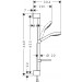 Hansgrohe Brausenset Croma Select E Vario/ Unica 650mm weiss/chrom mit Seifenschale