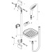 Hansgrohe Brausenset Croma Select E Vario/ Unica 650mm weiss/chrom mit Seifenschale