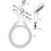 Hansgrohe Brausenset Croma Select S 1jet/ Porter S weiss/chr.Brauseschlauch 1250mm