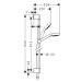 HG Brausenset Croma Select S 1jet/ Unica'Crometta 900mm weiss/chrom